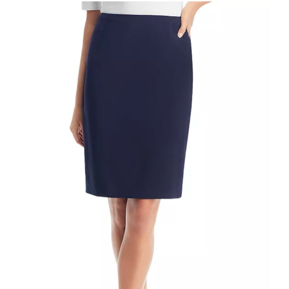 BOSS Vileah Wool Pencil Skirt Navy Blue Women’s Size 6